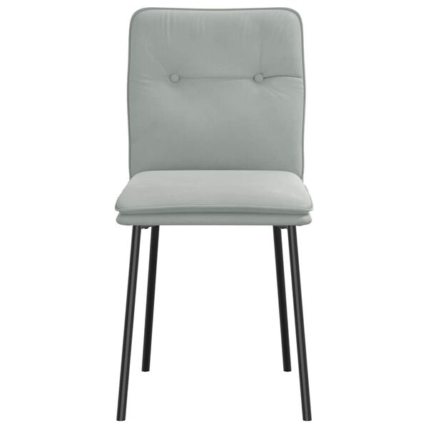 vidaXL söögitoolid 4 tk, helehall, samet