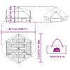 vidaXL Teepee Telk 6-Inimesele Roheline ja Valge 490 x 410 x 210 cm