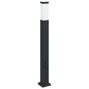 vidaXL pollarvalgusti pistikupesaga 80 cm must IP44