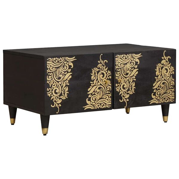 vidaXL Kohvilaud Must 80 x 50 x 40 cm Tugev mango puu