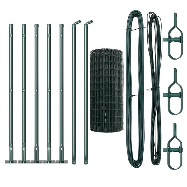 vidaXL Aed koos postiga Roheline 0,4 x 10 m Terased ja PVC