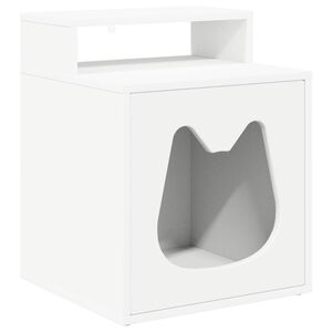 vidaXL Kassi Maja Valge 42,5 x 40 x 53,5 cm Tehispuit