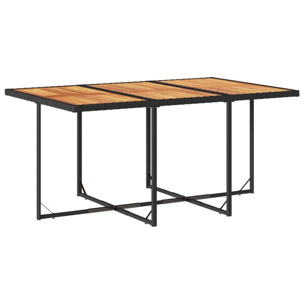 vidaXL 11-osaline aiam&ouml;&ouml;bli komplekt patjadega, must, pol&uuml;rotang