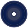 vidaXL luksuslik valamu ümar, matt tumesinine, 40 x 15 cm, keraamiline