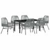 vidaXL Aia s&ouml;&ouml;gilaudade komplekt padjaga 7 pcs Hall pol&uuml;rotang