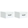 vidaXL Seinale kinnitatav &ouml;&ouml;tis sahtliga 2 pcs Valge 34,5 x 33 x 20 cm