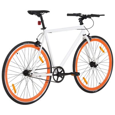 vidaXL ühekäiguline jalgratas, valge ja oranž, 700C 51 cm