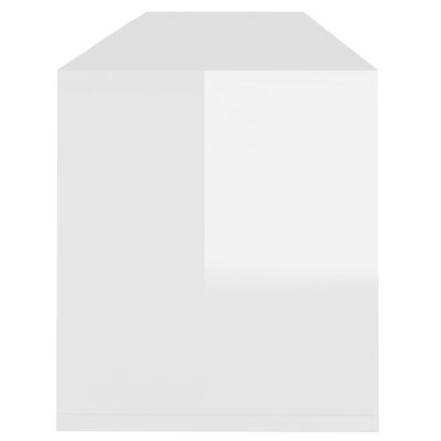 vidaXL telerikapp, kõrgläikega valge, 120 x 30 x 40,5, puitlaastplaat