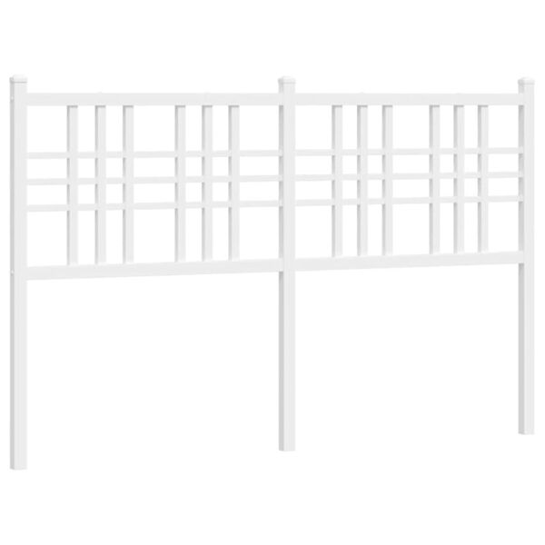 vidaXL metallist vahetatav voodipeats, valge, 120 cm