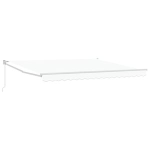 vidaXL K&auml;igukohandatav varikatus Valge 400 &times; 300 cm