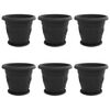 vidaXL Taimepotid 6 pcs Must &Oslash; 39 x 32 cm Plastmass