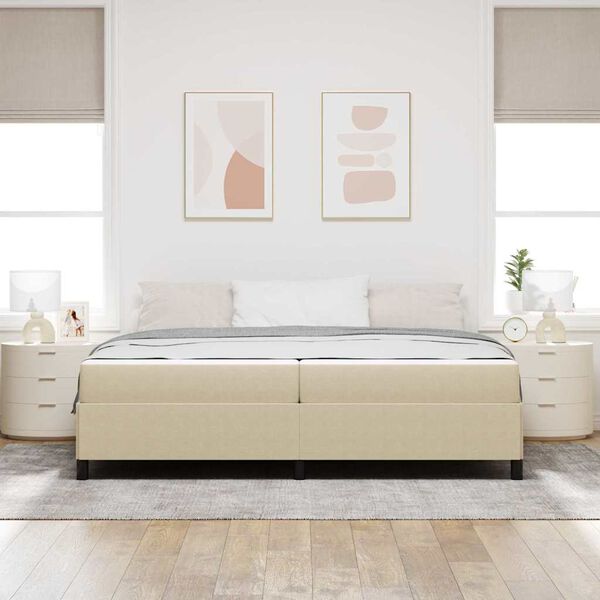 vidaXL Voodi raam madratsiga Hele roheline hall 200 x 200 cm kangas