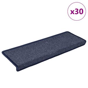 vidaXL trepimatid 30 tk 65 x 21 x 4 cm tumehall ja sinine ristk&uuml;likukujulise servaga