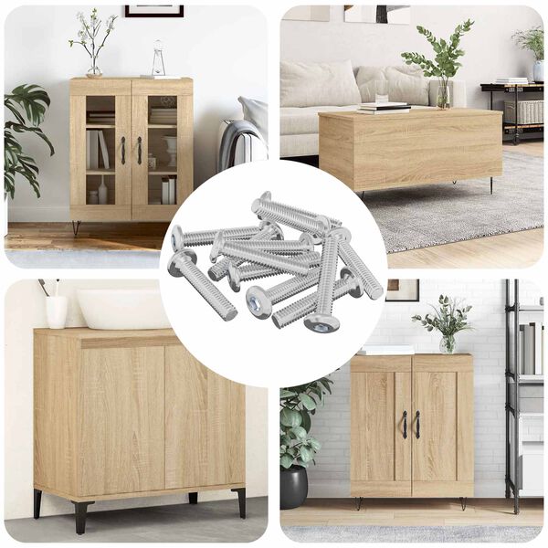 vidaXL Pea lukustuskruvi 12 pcs H&otilde;bedane M6 x 35 mm Teras