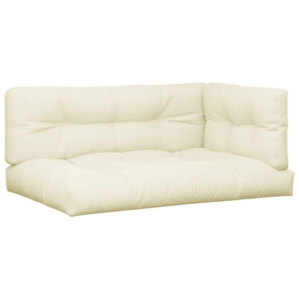 vidaXL euroaluse istmepadjad 7 tk, kreemjasvalge, kangas