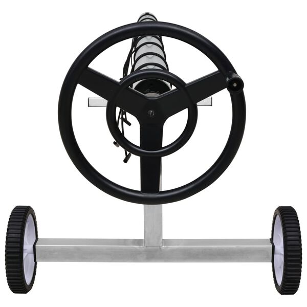 vidaXL basseinikatte rullik roostevabast terasest alusega