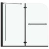 vidaXL kahekordselt volditav dušinurk, ESG, 120 x 68 x 130 cm, must