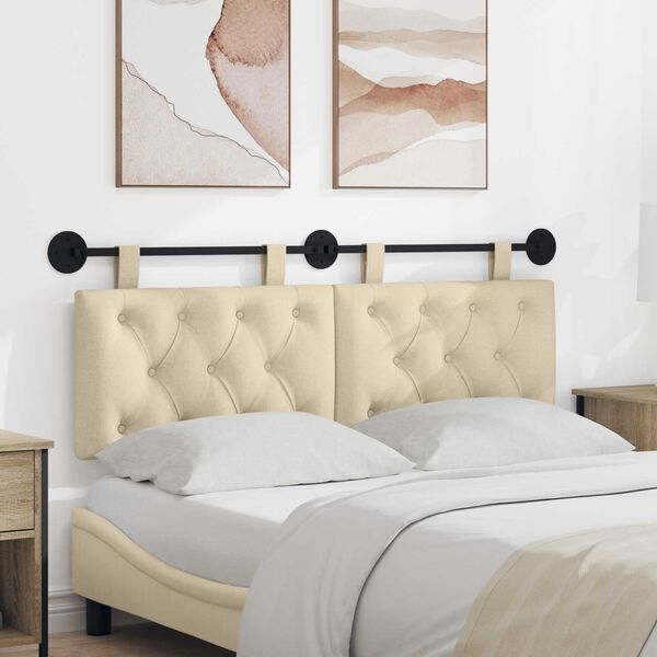 vidaXL Rippuv Peatoe Seinale kinnitatav cream 150 x 55 x 7 cm kangas