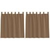 vidaXL aasadega voilee kardinad 2 tk, helepruunid, 140 x 140 cm