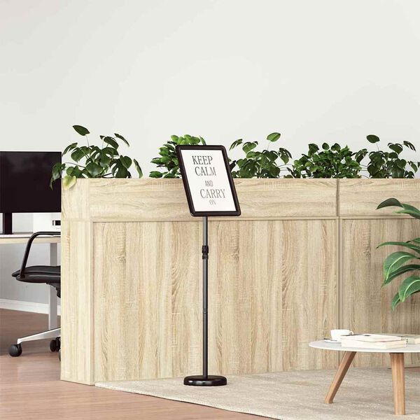 vidaXL Messin&auml;itus Displays Must 25 x 25 x 125 cm Alumiinium