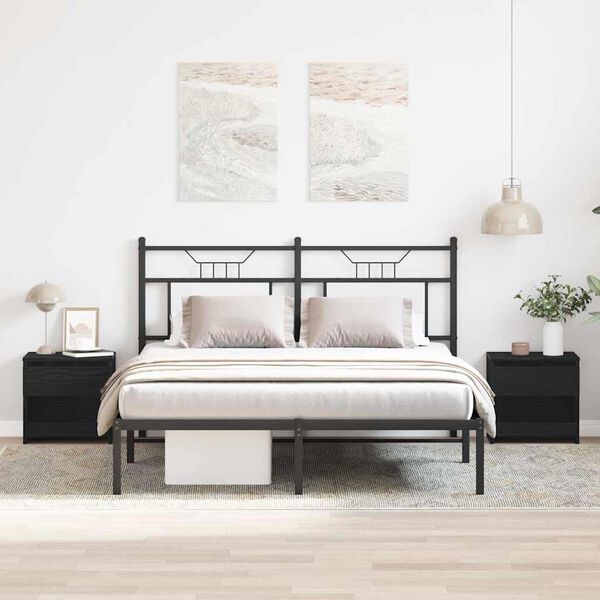 vidaXL Öölambi kapp sahtliga 2 pcs Must tamm 40 x 30 x 39 cm Tehispuit