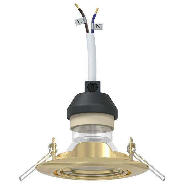 vidaXL Spotivalgus 6 pcs Kuldne 9 x 9 x 2.5 cm Metall