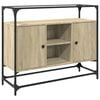 vidaXL klaasplaadiga puhvetkapp, Sonoma tamm, 98x35x51 cm, tehispuit