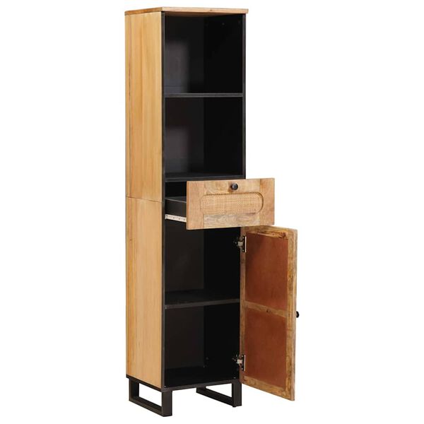 vidaXL Vannitoa kapp riiuliga Pruun 38 x 33 x 160 cm Tugev mango puu