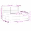 vidaXL LED Box Spring Voodi peaga Pruunikashall 200 x 200 cm kangas