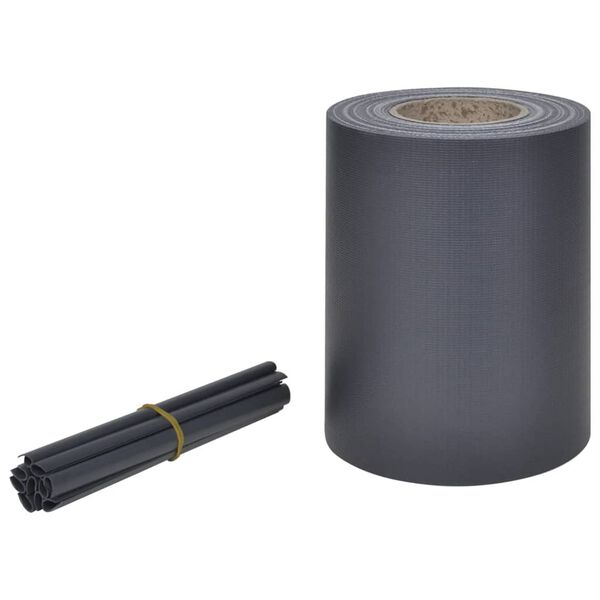 vidaXL aia privaatsuskate, PVC 70 x 0,19 m, tumehall