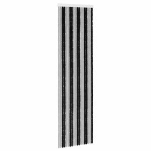 vidaXL S&auml;&auml;sev&otilde;rk Chenille Hall ja must 56 x 200 cm 100% PP