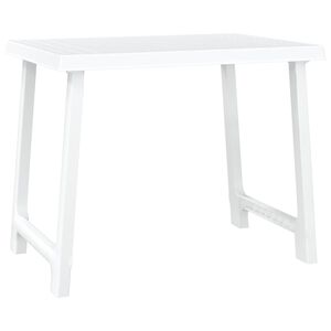 vidaXL matkalaud, valge, 79 x 56 x 64 cm PP, puidu v&auml;limus