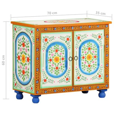 vidaXL käsitsi värvitud puhvetkapp, 70 x 35 x 60 cm, toekas mangopuit