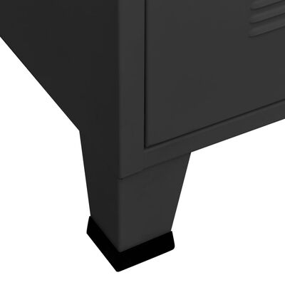 vidaXL tööstuslik telerikapp, must, 105 x 35 x 42 cm, metall