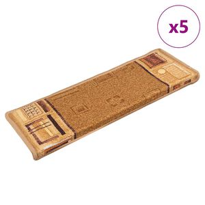 vidaXL isekleepuvad trepivaibad 5 tk, 65x21x4 cm, beež