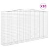 vidaXL kaarekujulised gabioonkorvid 10 tk, 400x50x220/240 cm, raud