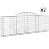 vidaXL kaarekujulised gabioonkorvid 7 tk, 300x30x100/120 cm, raud