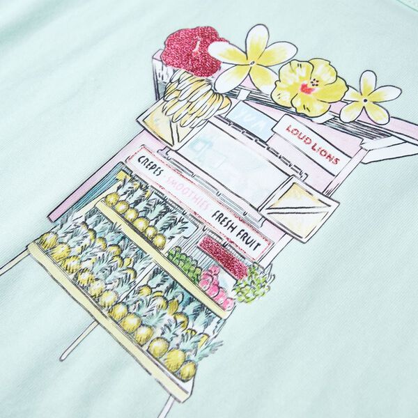 Laste top, hele mündiroheline, 140