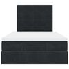 vidaXL Ottomani voodiraam madratsitega, must, 120x200 cm, samet