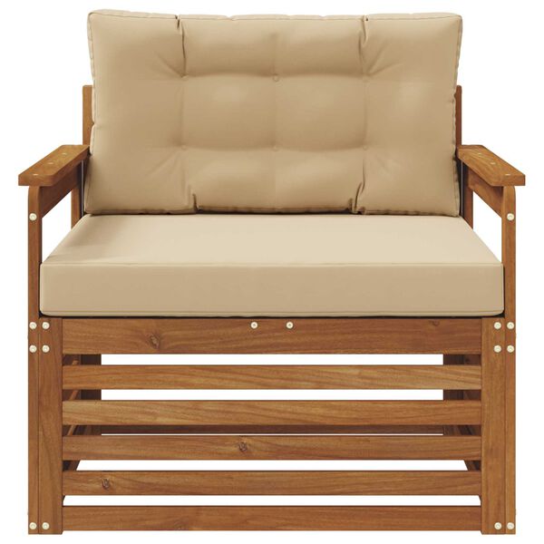 vidaXL V&auml;li diivanikomplekt Tugev akaatsiapuit ja pol&uuml;ester Neutraalne