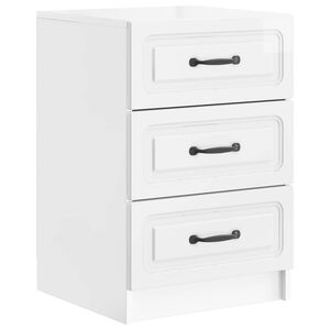 vidaXL &Ouml;&ouml;lambi kapp K&otilde;rgl&auml;ikega valge 43 x 41 x 63,5 cm Tehispuit