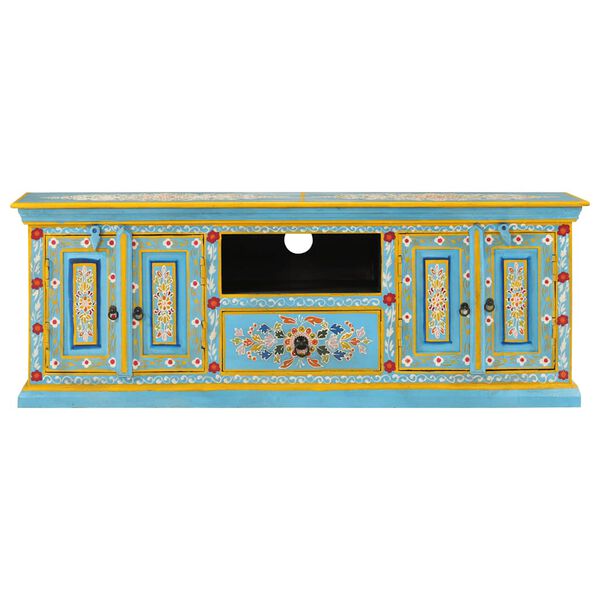 vidaXL telerikapp, sinine, 110 x 30 x 40 cm, mangopuit