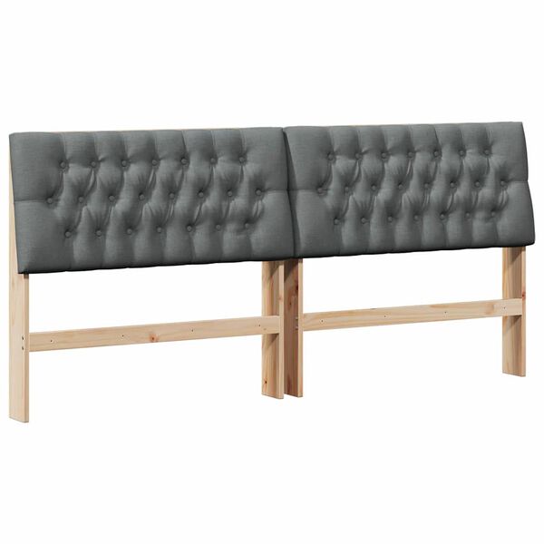 vidaXL Polsterdatud voodiots Tumehall 200 cm Tahke m&auml;nd