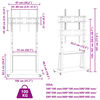 vidaXL ratastel telerialus, 32-90 tolli, max VESA 800x600 mm 100 kg