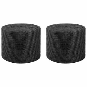 vidaXL Džuut k&ouml;is 2 pcs 2 Must 100% Tossa džuut