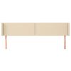 vidaXL voodipeats servadega, kreemjas, 203x16x78/88 cm, kangas