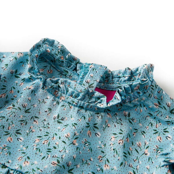 Pikkade varrukatega laste kleit, sinine , 104