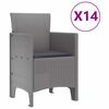 vidaXL Aia söögilaudade komplekt 15 pcs Helehall Polt rattan