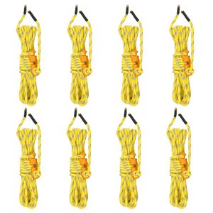 vidaXL telgi n&ouml;&ouml;rid kinnitusaasadega 8 tk, peegeldav, 4 m 4 mm