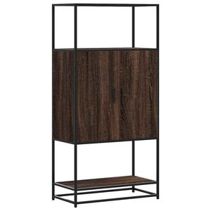 vidaXL Highboard pruun tamm 68x35x139 cm Engineered Wood and Metal